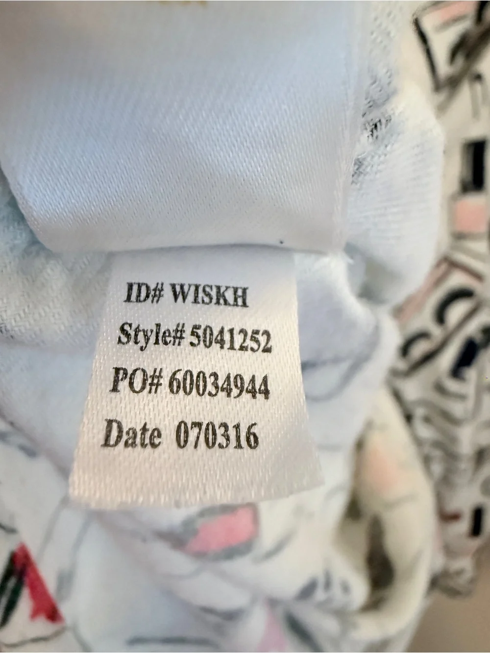 kate spade White Mini Getting Ready Cotton Blend Robe with Makeup Print L/XL